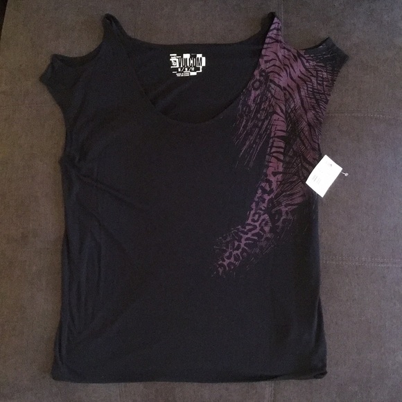 Volcom- Cold Shoulder Top (NWT) Size: Medium - Picture 2 of 8